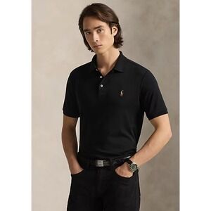 Polo Ralph Lauren Mens Classic Fit Soft Cotton Polo Shirt XXL Black